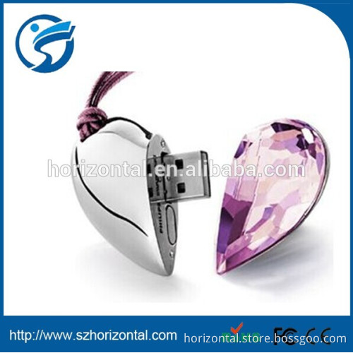 Fashion jewellery design crystal heart USB flash drive computer ACC